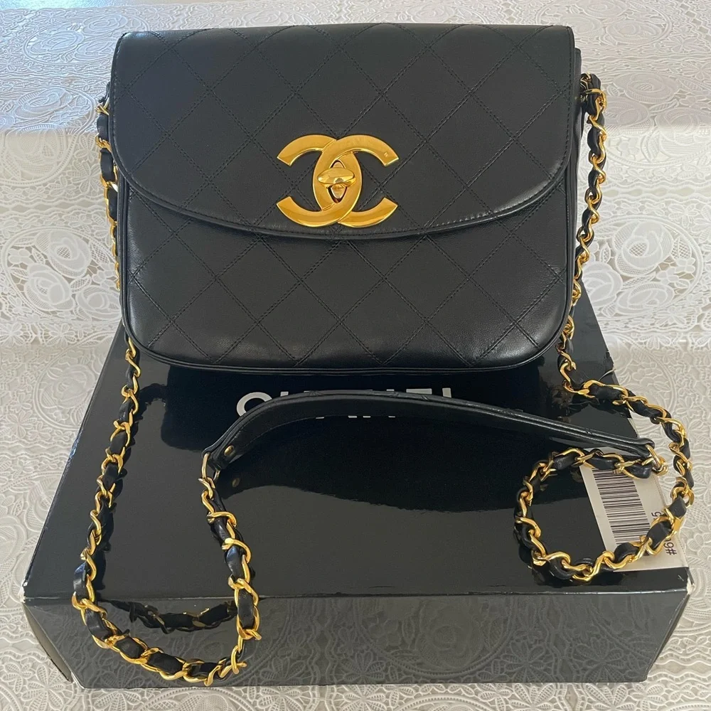 SOLD Chanel XL CC Single Flap Bag Vintage - Picture 3 of 14